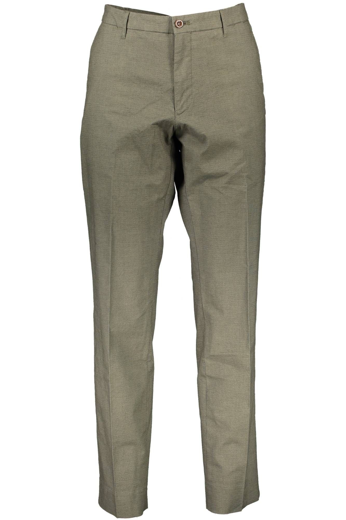 Elegant Green Cotton Trousers