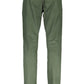 Classic Green Cotton Trousers with Logo Detail