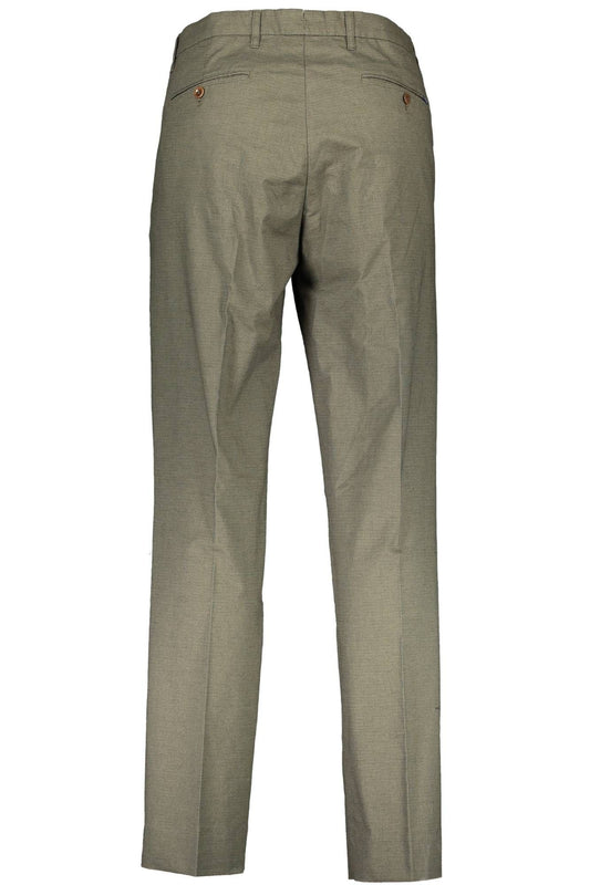 Elegant Green Cotton Trousers