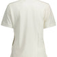 Chic White Embroidered Polo Shirt
