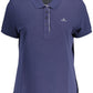 Chic Blue Cotton Polo Shirt with Logo Detail