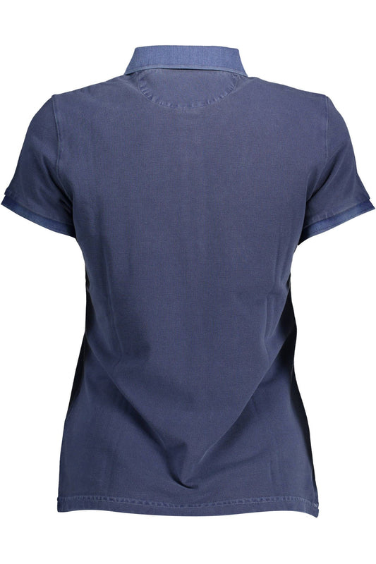 Chic Blue Organic Short-Sleeved Polo for Her