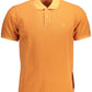 Elegant Short-Sleeved Orange Polo Shirt