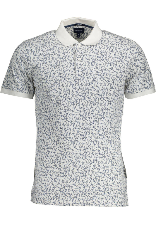 Elegant White Cotton Polo Shirt