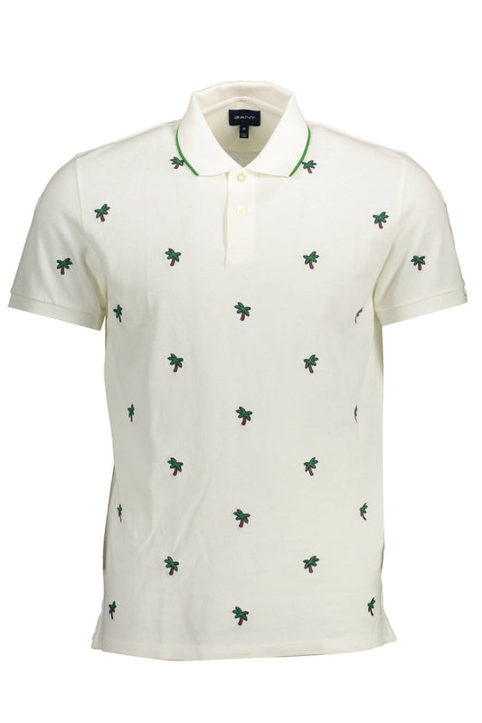 Elegant White Polo Shirt with Contrast Detailing