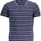 Chic Blue Polo Shirt with Recycled Polyester Finish