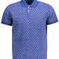 Elegant Short-Sleeved Blue Polo Shirt