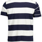 Chic Blue Short-Sleeved Polo with Contrast Details