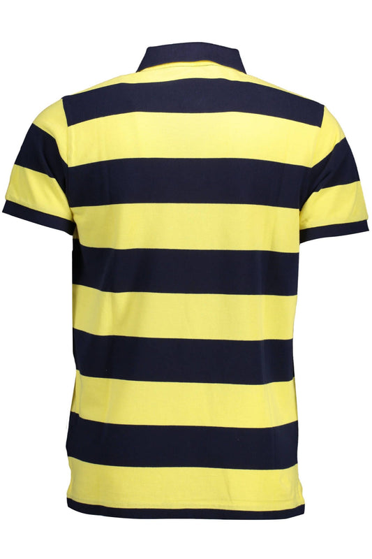 Chic Yellow Cotton Polo with Classic Embroidery