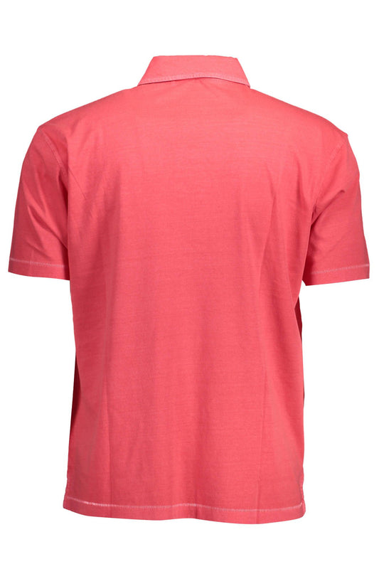 Elegant Pink Polo Shirt with Embroidery Detail