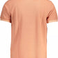 Chic Pink Cotton Polo Shirt with Logo Detail