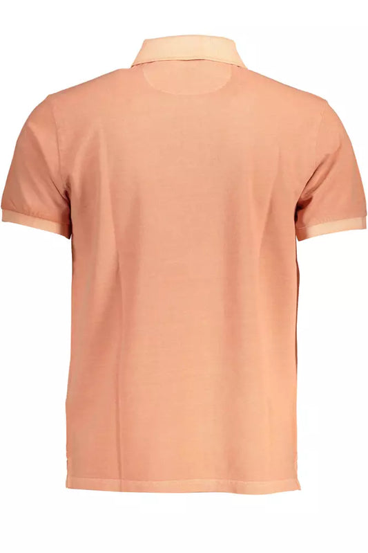 Chic Pink Cotton Polo Shirt with Logo Detail
