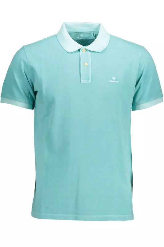 Elegant Green Cotton Polo Shirt with Logo