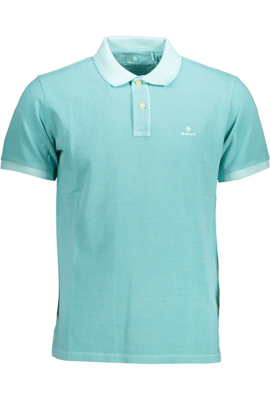 Elegant Short-Sleeved Green Polo Shirt
