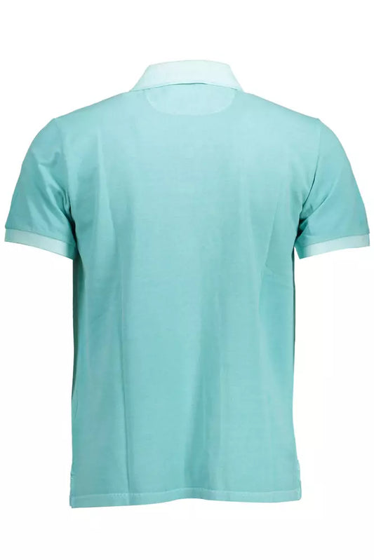 Elegant Green Cotton Polo Shirt with Logo