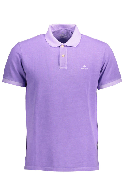 Elegant Short-Sleeved Purple Polo