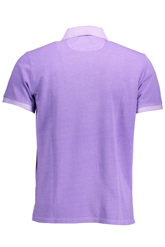 Elegant Short-Sleeved Purple Polo