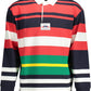 Sophisticated Blue Long-Sleeved Polo with Contrasting Details