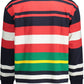 Sophisticated Blue Long-Sleeved Polo with Contrasting Details
