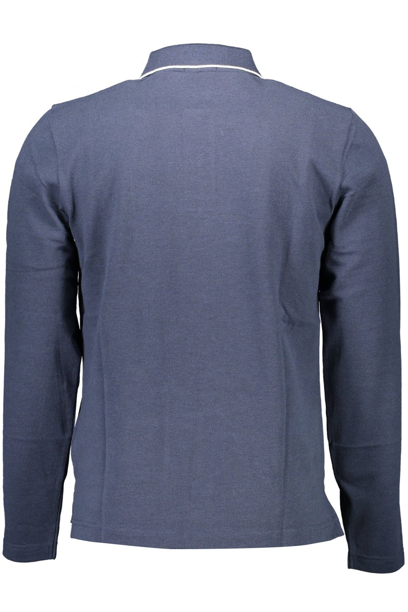 Elegant Long-Sleeved Polo in Vibrant Blue