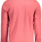 Chic Pink Cotton Long-Sleeved Polo Shirt