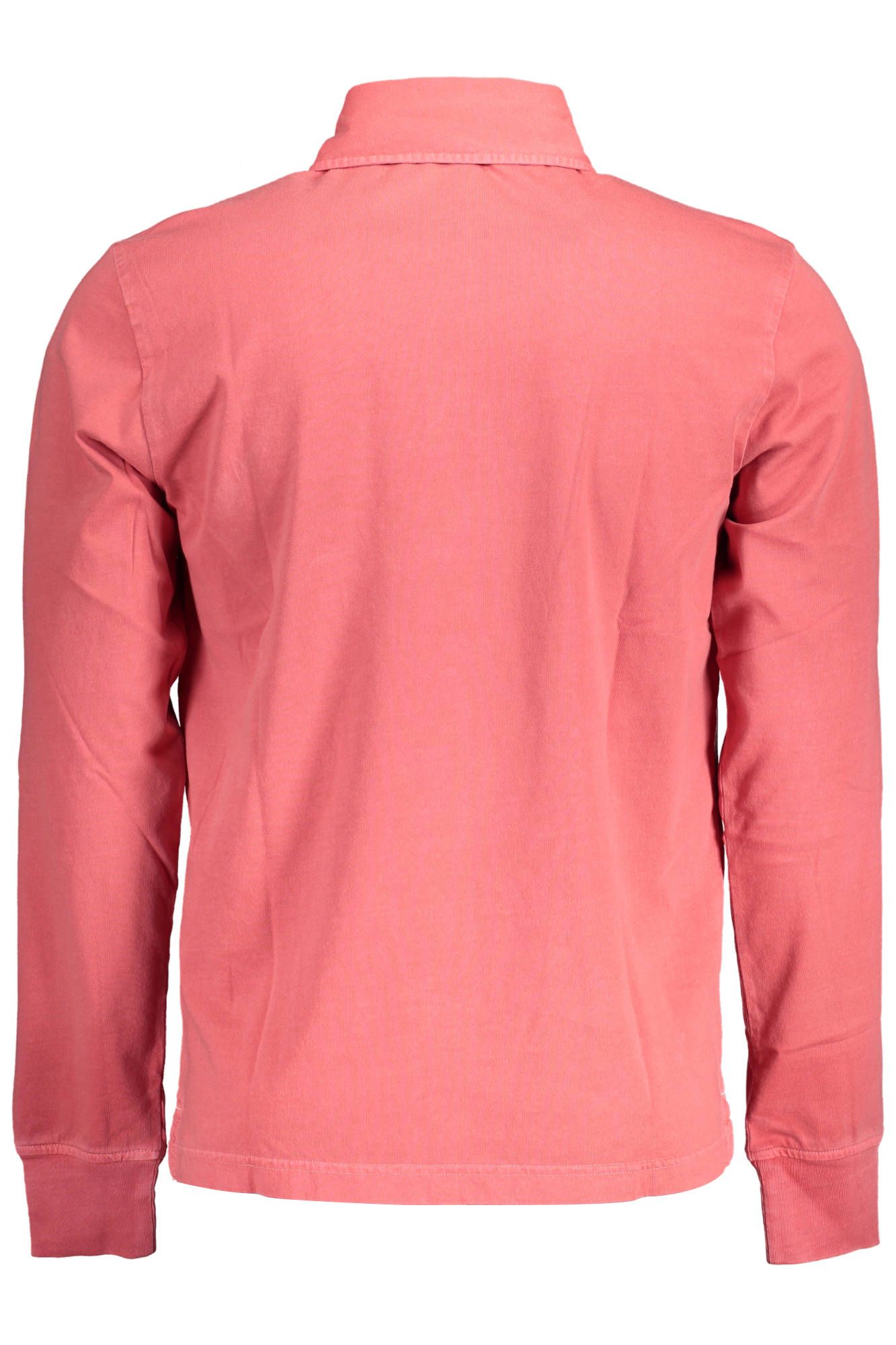 Elegant Long-Sleeved Red Polo Shirt