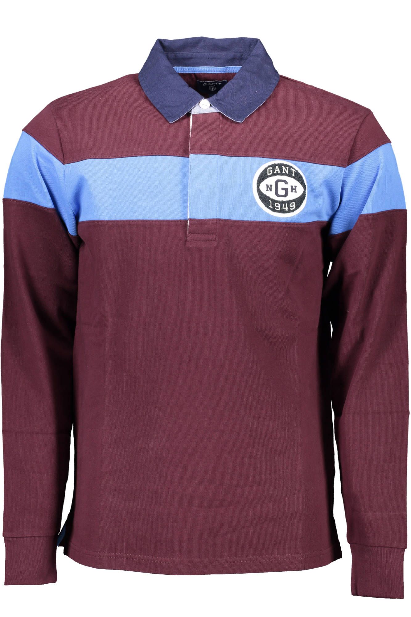 Elegant Long-Sleeved Purple Polo