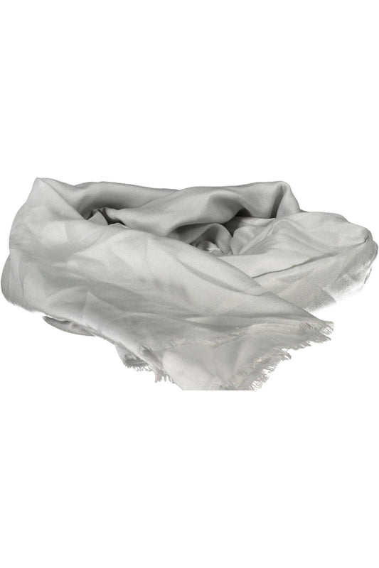 Elegant Gray Silk Scarf