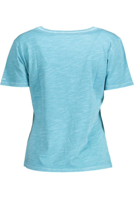 Elegant Light Blue V-Neck Tee