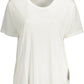 Elegance in Casual: Chic White Logo Tee
