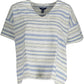 Chic V-Neck Cotton Tee - Short Sleeve Elegance