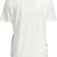 Elegance in Casual: Chic White Logo Tee