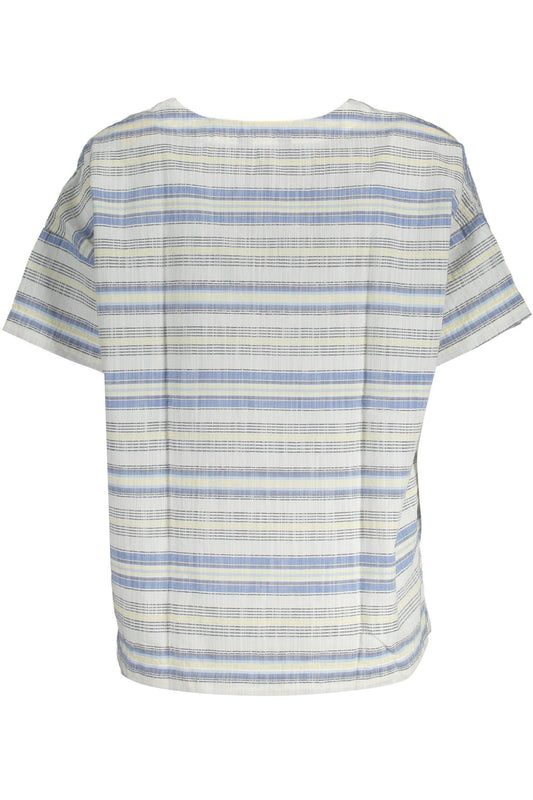 Chic V-Neck Cotton Tee - Short Sleeve Elegance