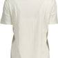 Chic White V-Neck Embroidered Tee