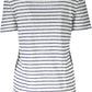 Elegant White Linen Round Neck Tee