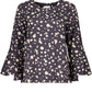 Chic Blue Ramie Tee with 3/4 Sleeves