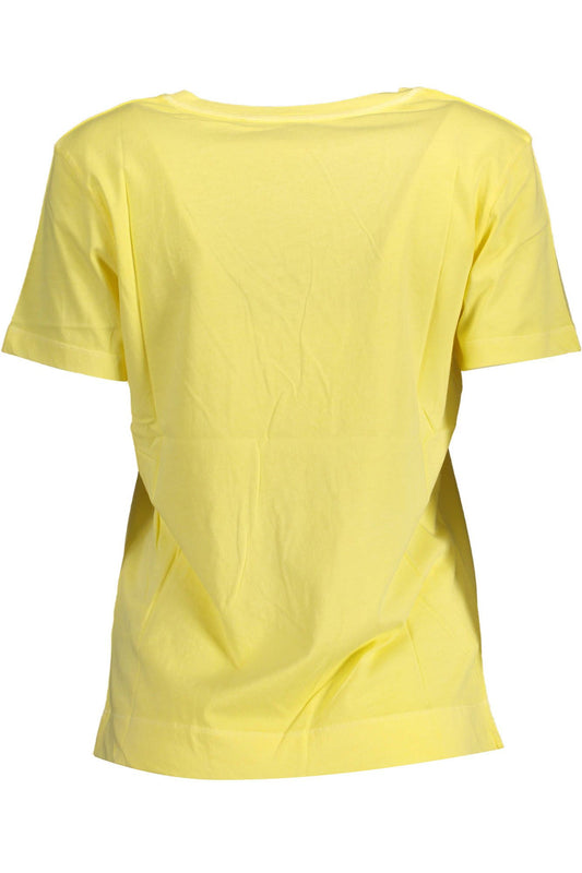 Yellow Organic Cotton V-Neck Tee