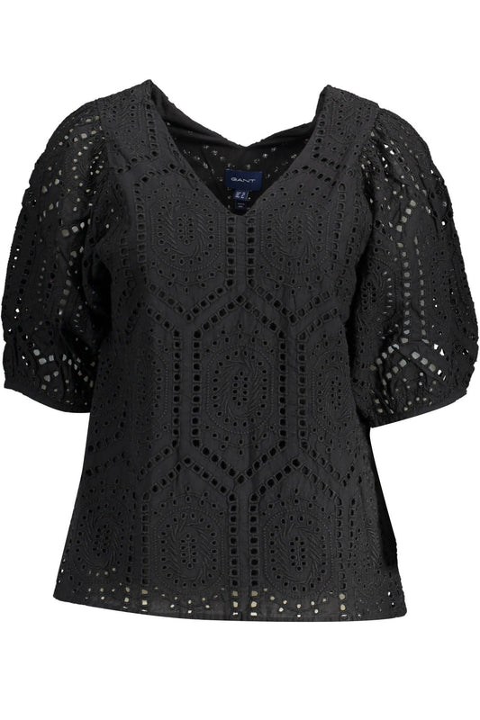 Elegant V-Neck Tee with Contrasting Details