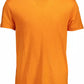 Elegant Orange Linen Short Sleeve Tee