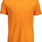 Chic Organic Cotton Orange Tee with Embroidered Logo