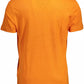 Elegant Orange Linen Short Sleeve Tee