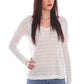 Elegant Linen V-Neck Long Sleeve T-Shirt