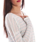 Elegant Linen V-Neck Long Sleeve T-Shirt