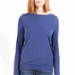 Elegant Blue Viscose Long Sleeve Tee