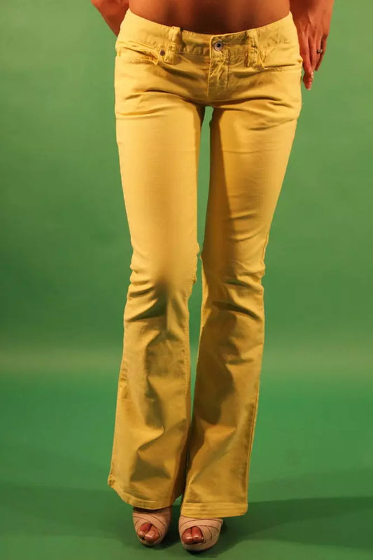 Chic Yellow Narrow Leg Trousers