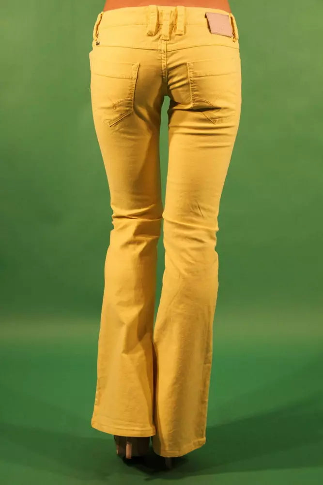 Chic Yellow Narrow Leg Trousers