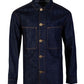 Elegant Denim Overshirt with Gold Detailing