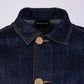 Elegant Denim Overshirt with Gold Detailing