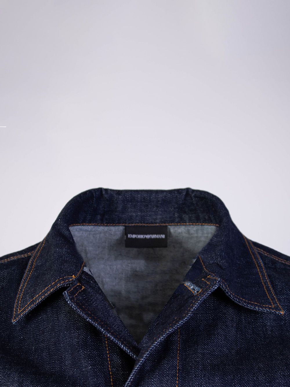 Elegant Denim Overshirt with Gold Detailing