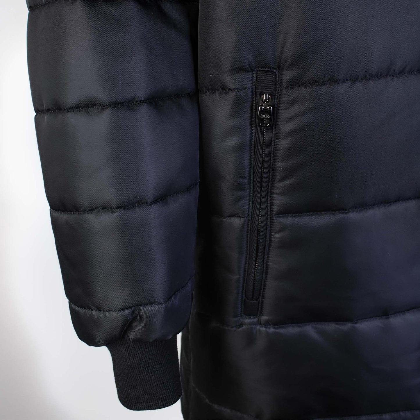 Elegant Quilted Long Black Jacket